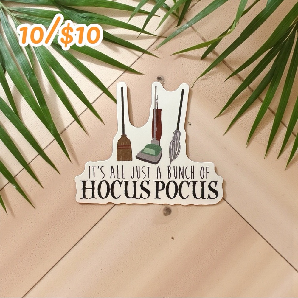 Hocus Pocus Quote Sticker – Cute Witchy Vinyl Decal | Small Cozy Planner Sticker